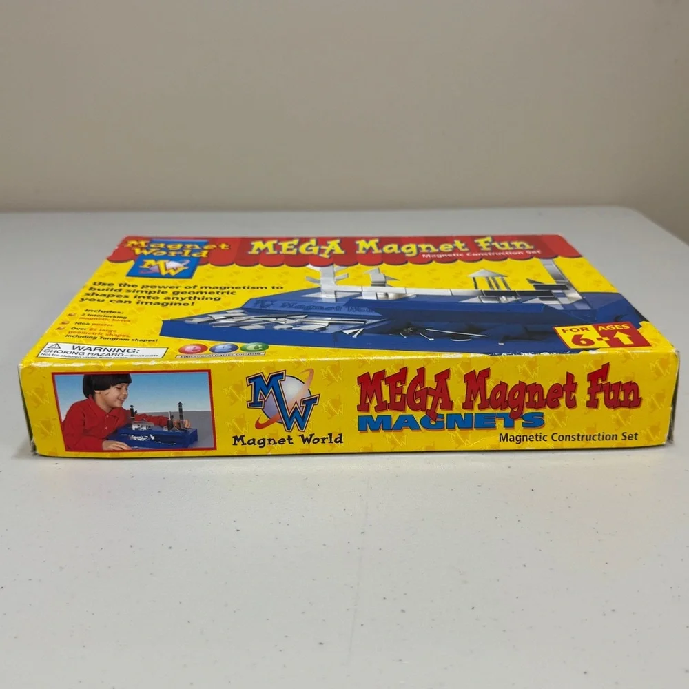 MEGA MAGNET Learning Science Play Set Construction Education Toy Build Boy Girl